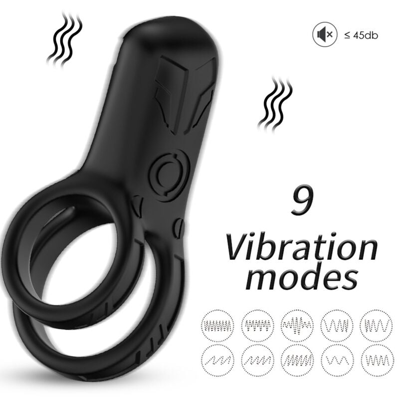 ARMONY dubbelring vibrator svart