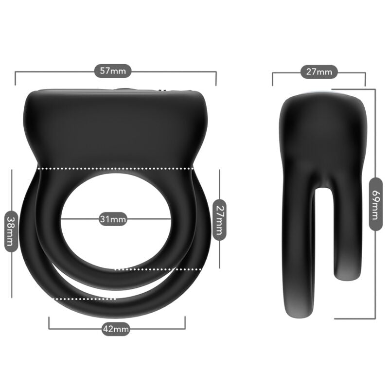 ARMONY dubbelring vibrator i svart