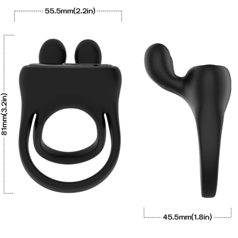 ARMONY ring vibrator rabbit black