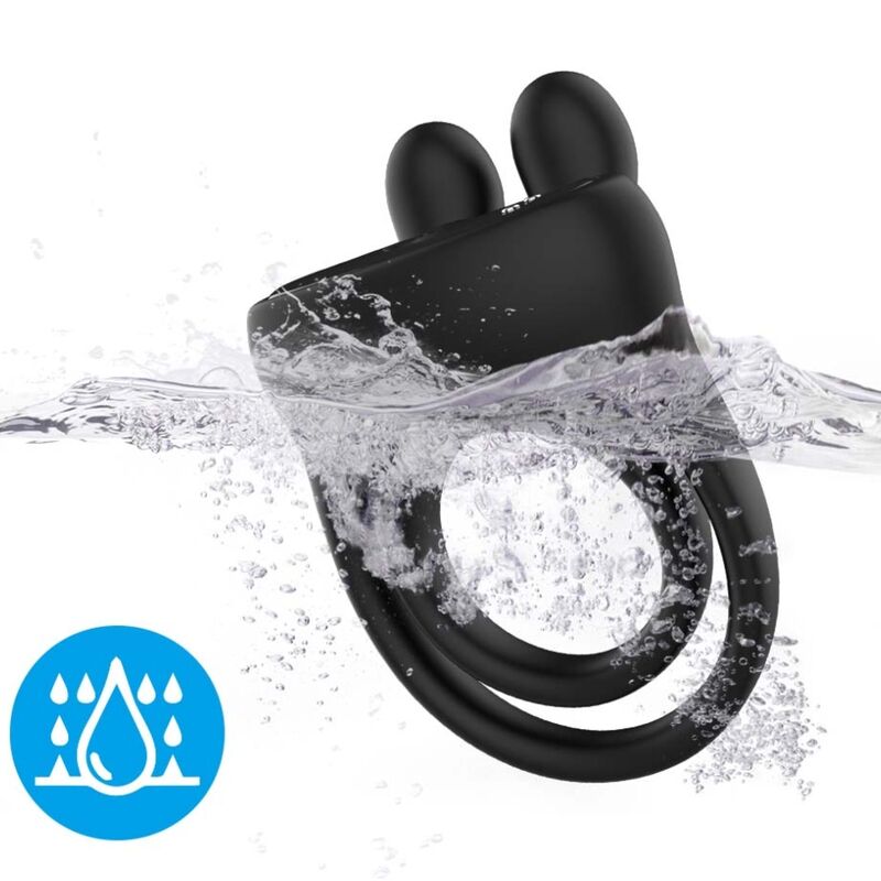 ARMONY ring vibrator rabbit black