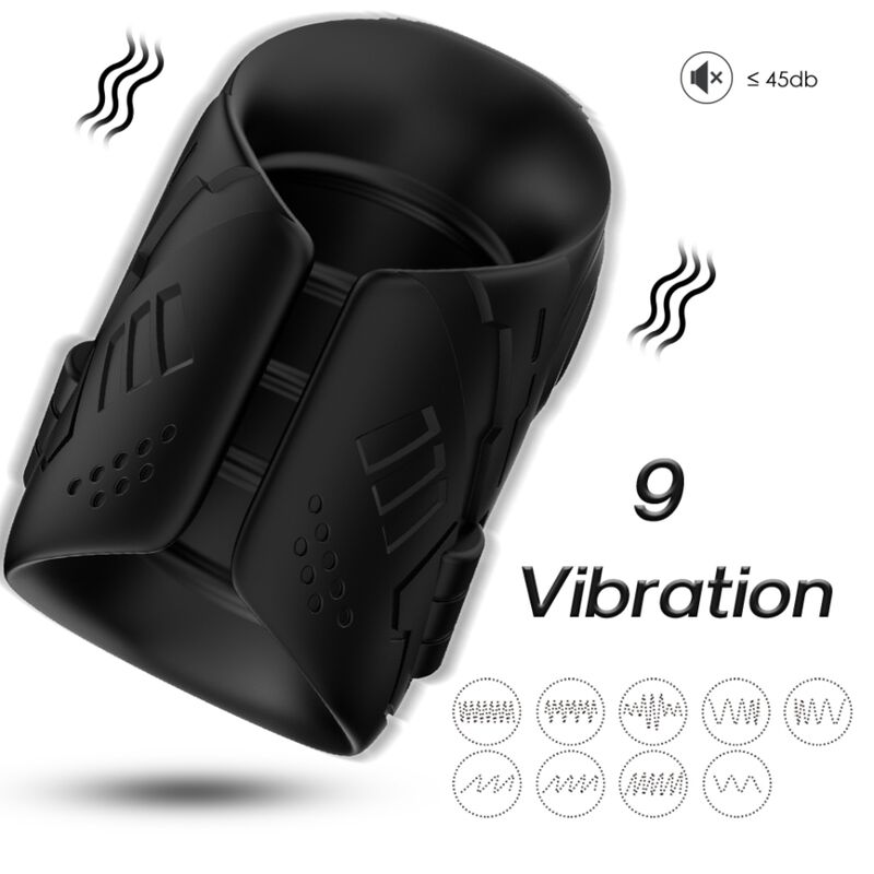 ARMONY vibratorring i svart med 9 vibrationslägen