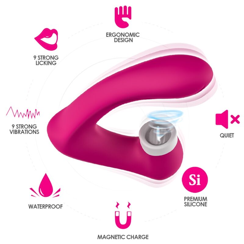 ARMONY - SECRETKISS LICKING VIBRATOR CURVED FUCHSIA