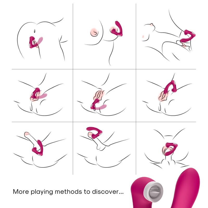 ARMONY - SECRETKISS LICKING VIBRATOR CURVED FUCHSIA