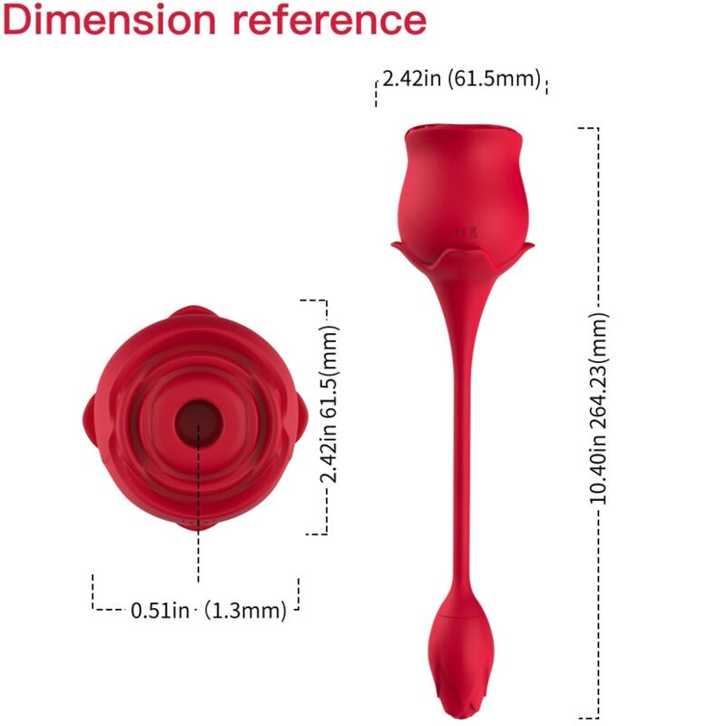 ARMONY - PINK CLITORIS SUCKER & VIBRATOR 10 MODES RÖD