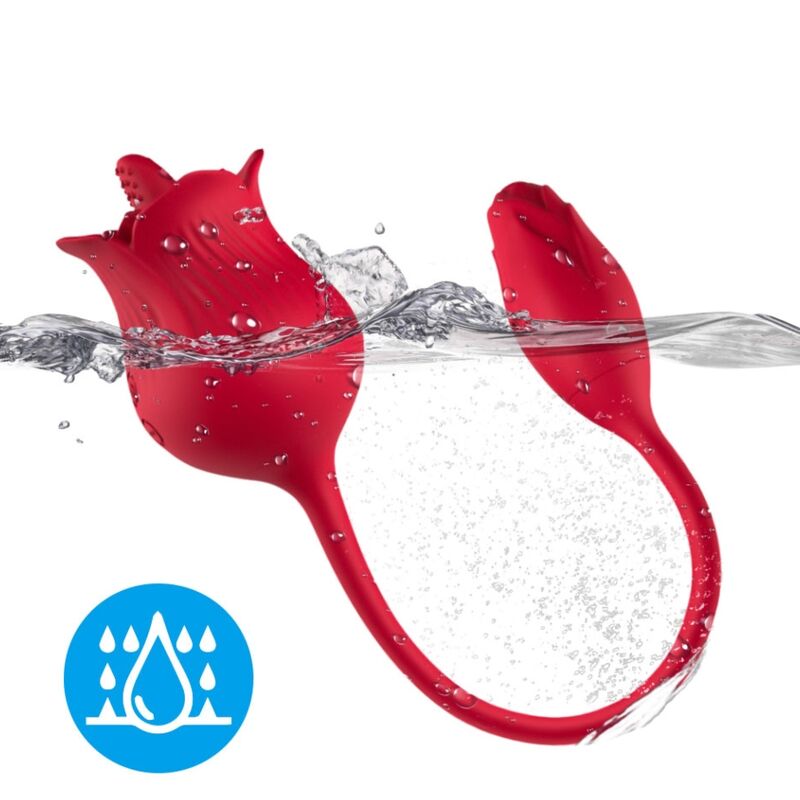 ARMONY - Rosa klitorisstimulator vibrator med svans 10 lägen röd