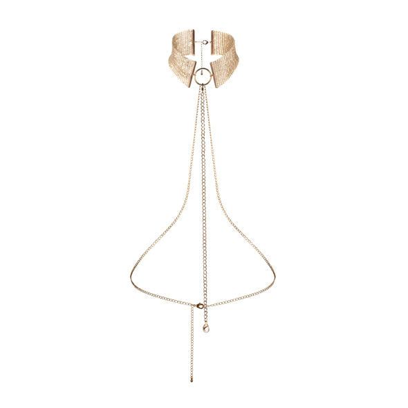 Guld metallisk halsband