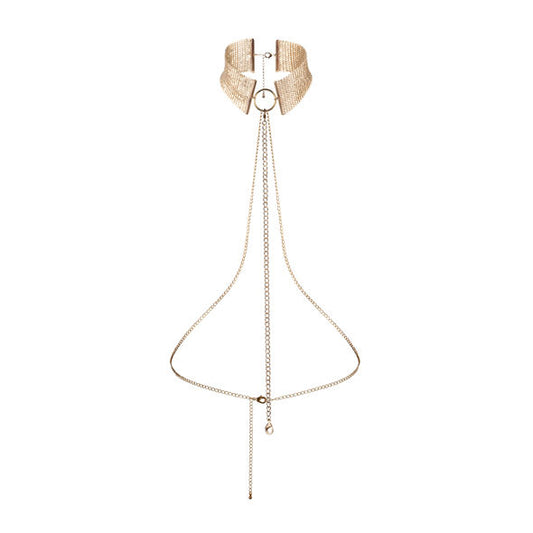 Guld metallisk halsband
