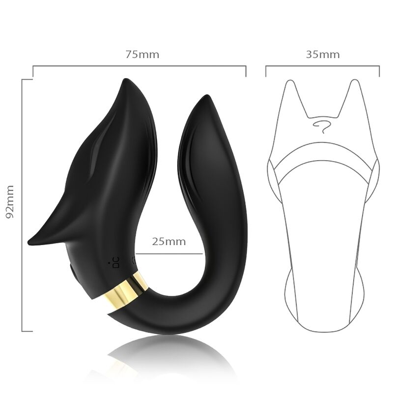 ARMONY Fox vibrator för par med fjärrkontroll i svart