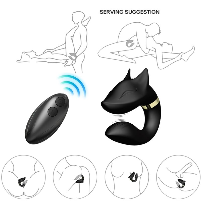 ARMONY Fox vibrator för par med fjärrkontroll i svart