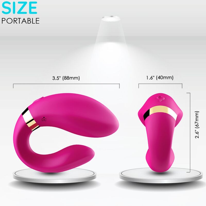ARMONY Crescent vibrator för par med fjärrkontroll i fuchsia
