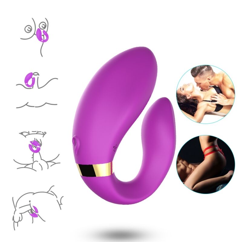 ARMONY Crescent vibrator för par med fjärrkontroll i lila