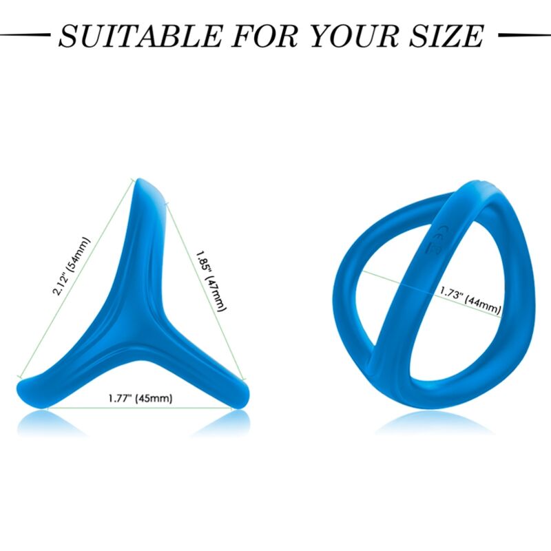 ARMONY TRESOR DOUBLE SILICONE RING BLUE