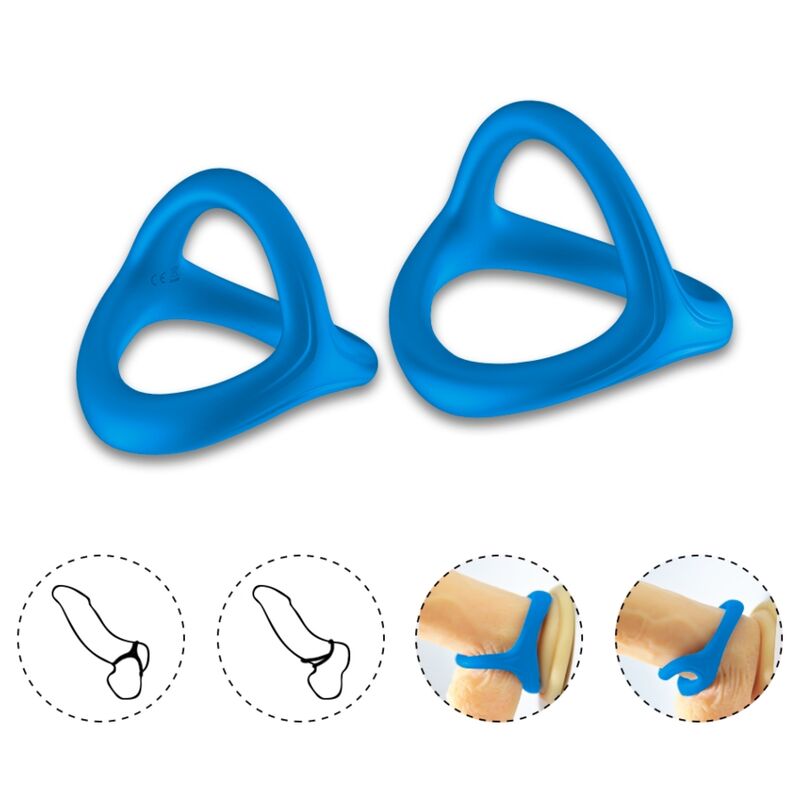 ARMONY TRESOR DOUBLE SILICONE RING BLUE