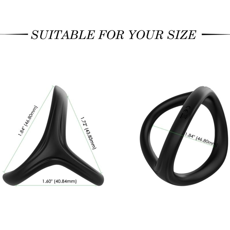 ARMONY TRESOR DOUBLE SILICONE RING BLACK
