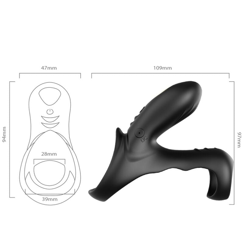 ARMONY Ranger dubbel vibratorring för par i svart