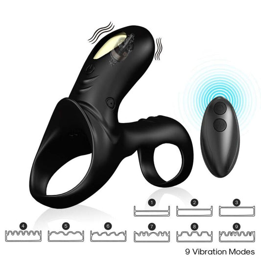 ARMONY Ranger dubbel vibratorring för par i svart