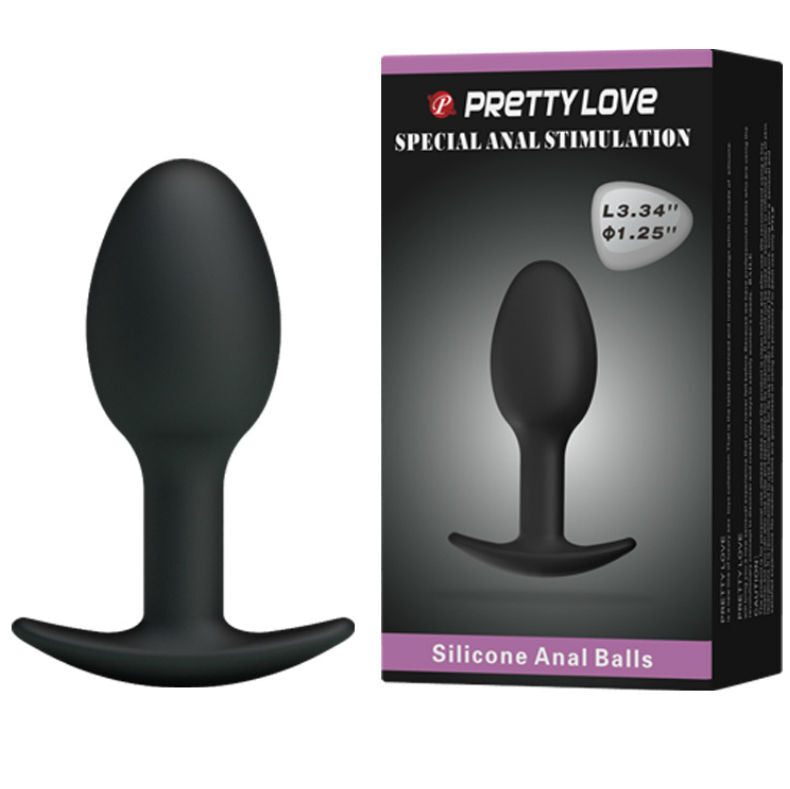 PRETTY LOVE - SILIKON ANALPLUGG 6,5 CM SVART