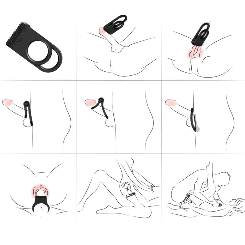 ARMONY dubbelt vibratorring för par i svart