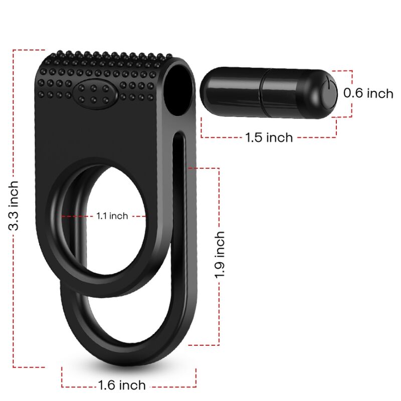ARMONY dubbelt vibratorring för par i svart