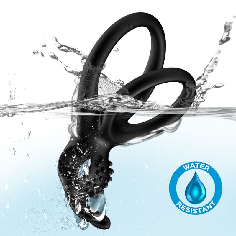 ARMONY - TRAVELER DOUBLE VIBRATOR RING FÖR PAR RABBIT SVART