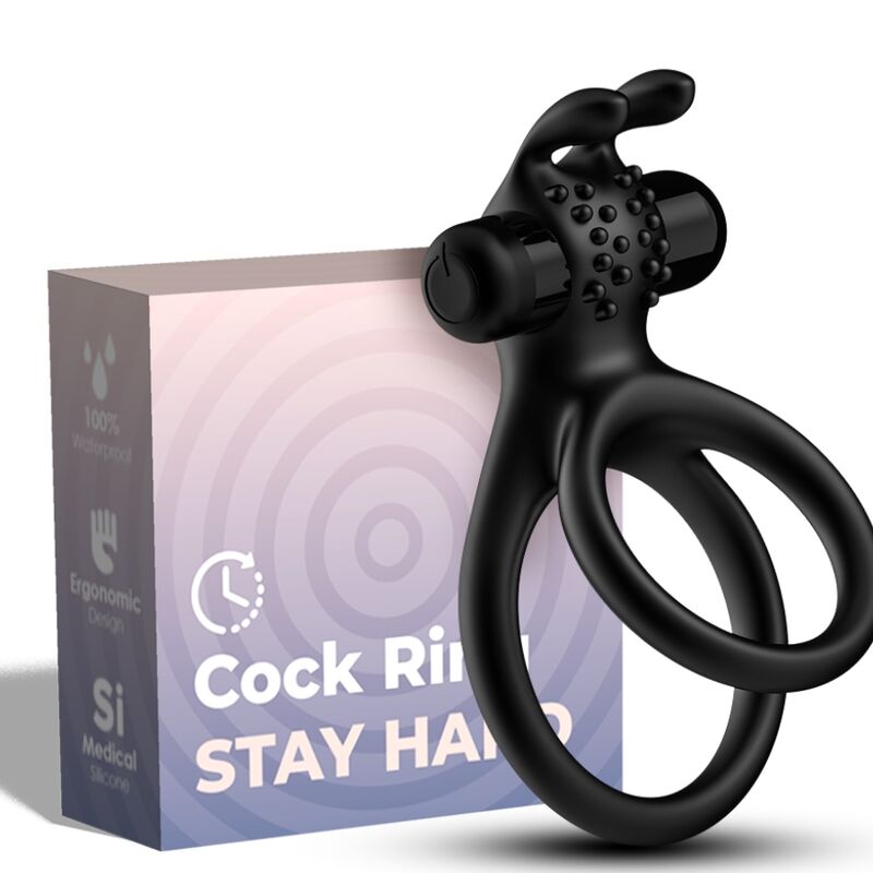 ARMONY - TRAVELER DOUBLE VIBRATOR RING FÖR PAR RABBIT SVART