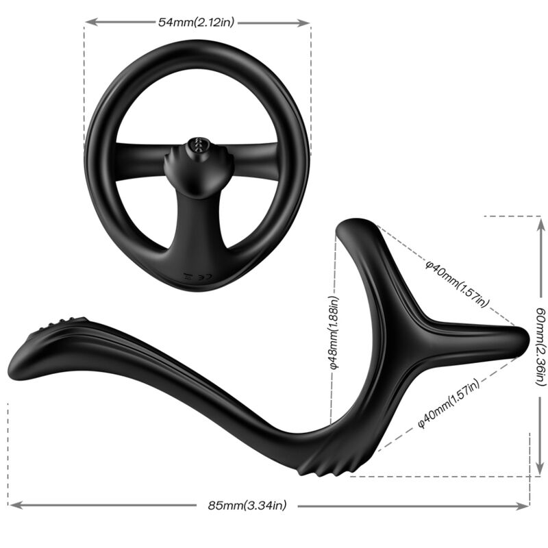 ARMONY TREASURE DOUBLE ANAL RING i svart