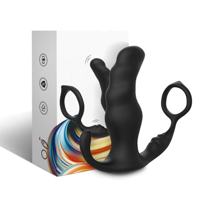 ARMONY - KNIGHT VIBRATOR ANAL PROSTATE & RING FJÄRRKONTROLL SVART
