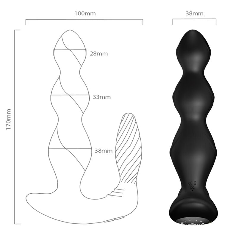 ARMONY - MANFUN VIBRATOR & STIMULATOR ANAL PLUG FJÄRRKONTROLL SVART