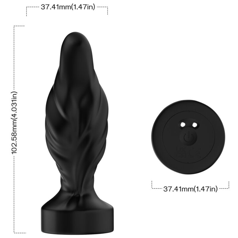 ARMONY - Vibrator & Anal Plug med Fjärrkontroll Svart