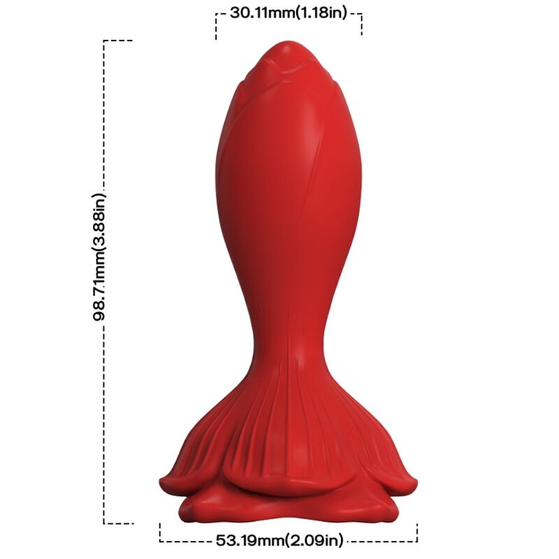 ARMONY - Rosa vibrator och analplugg liten med fjärrkontroll röd