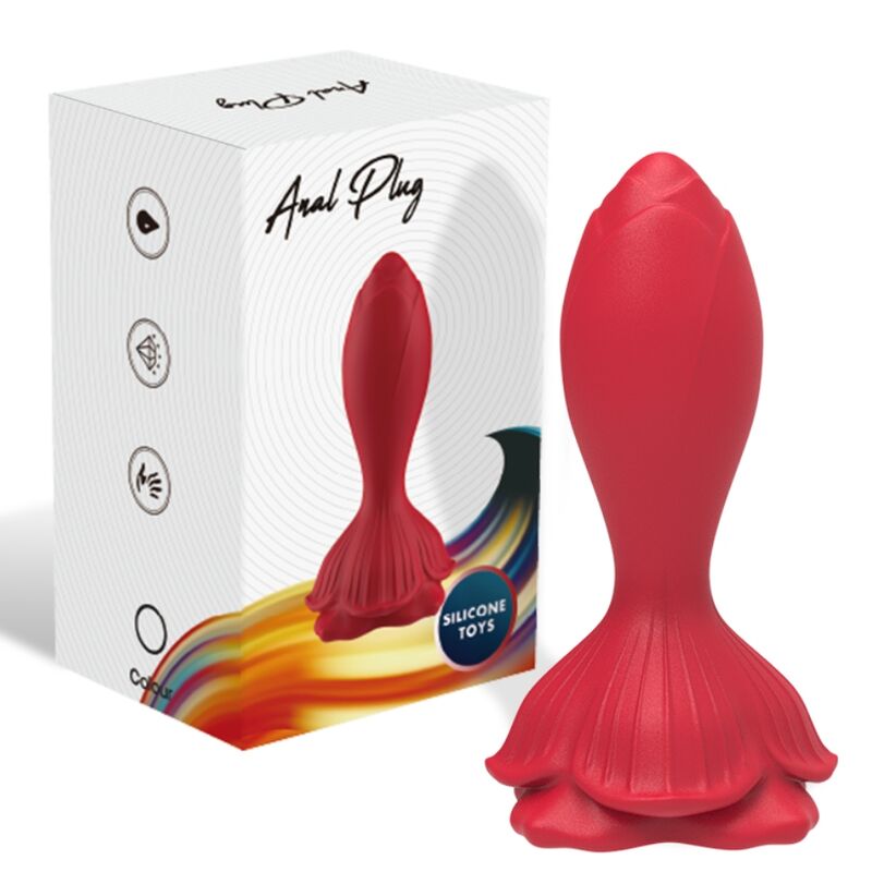 ARMONY - Rosa vibrator och analplugg liten med fjärrkontroll röd