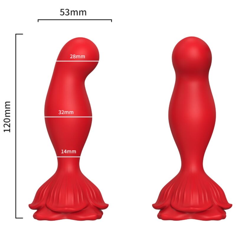 ARMONY - Rosa vibrator och analplugg med fjärrkontroll röd