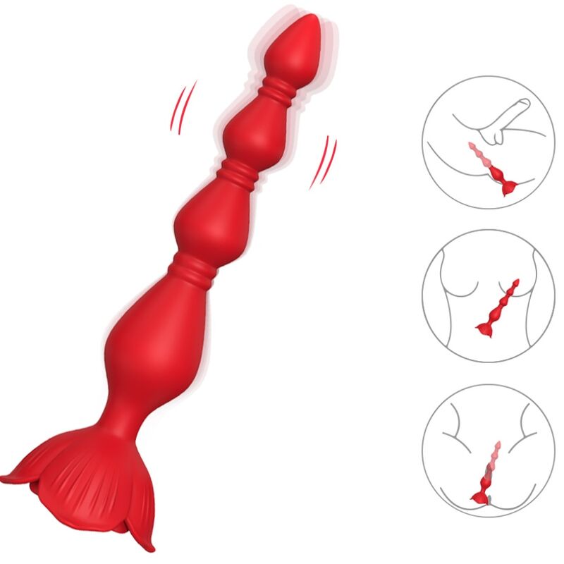 ARMONY - Rosa vibrator Pagoda & analplugg röd