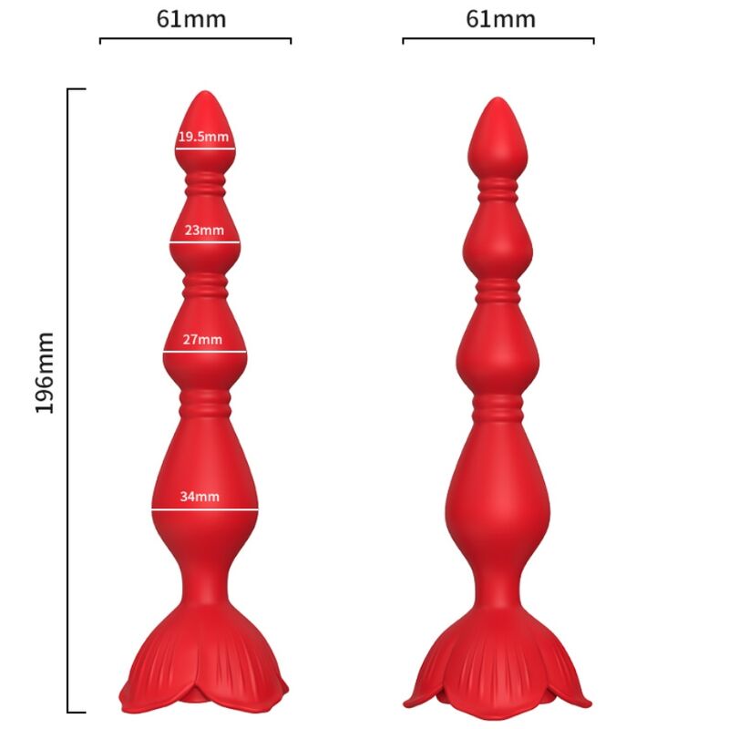 ARMONY - Rosa vibrator Pagoda & analplugg röd