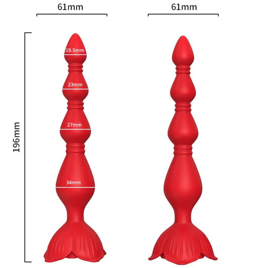 ARMONY - Rosa vibrator Pagoda & analplugg röd