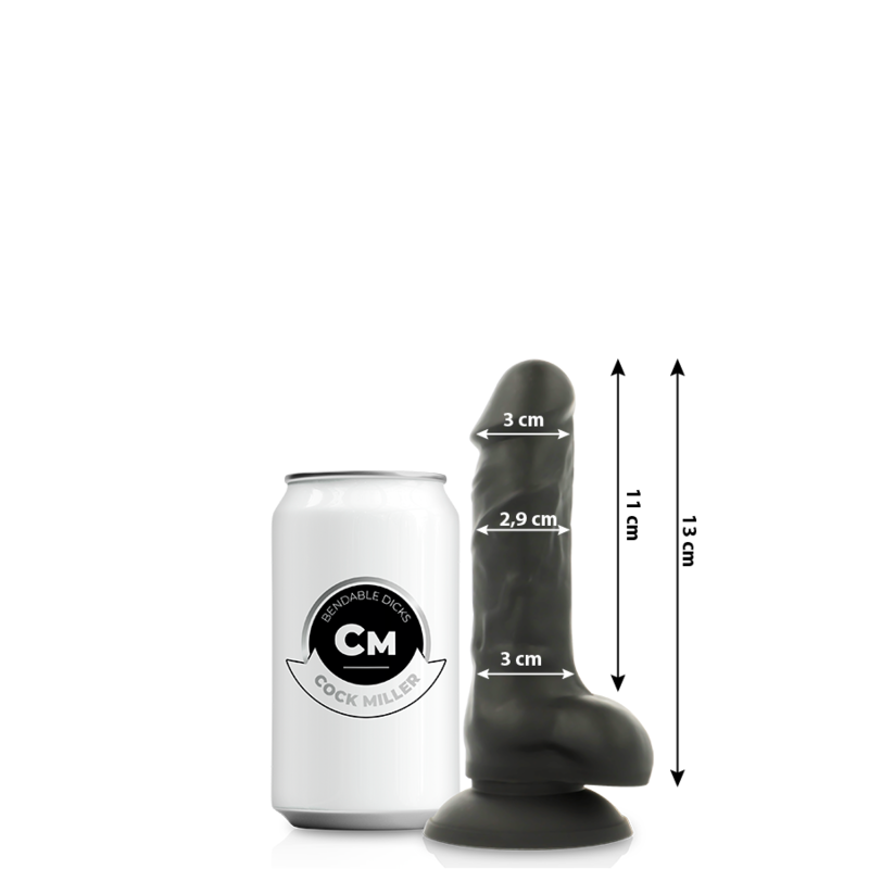 COCK MILLER dildo i silikon, artikulerbar, 13 cm