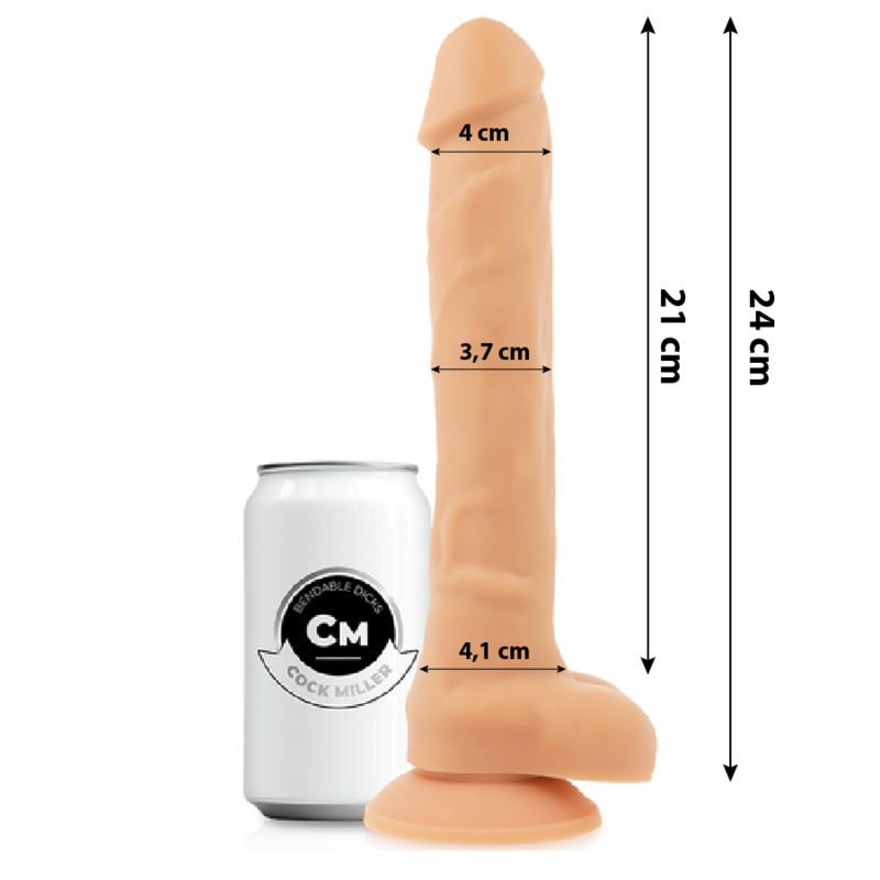 Artikulerbar dildo i silikon 24 cm från COCK MILLER