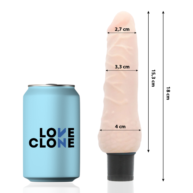 LOVECLONE Sven självsmörjande vibrator 18,5 cm