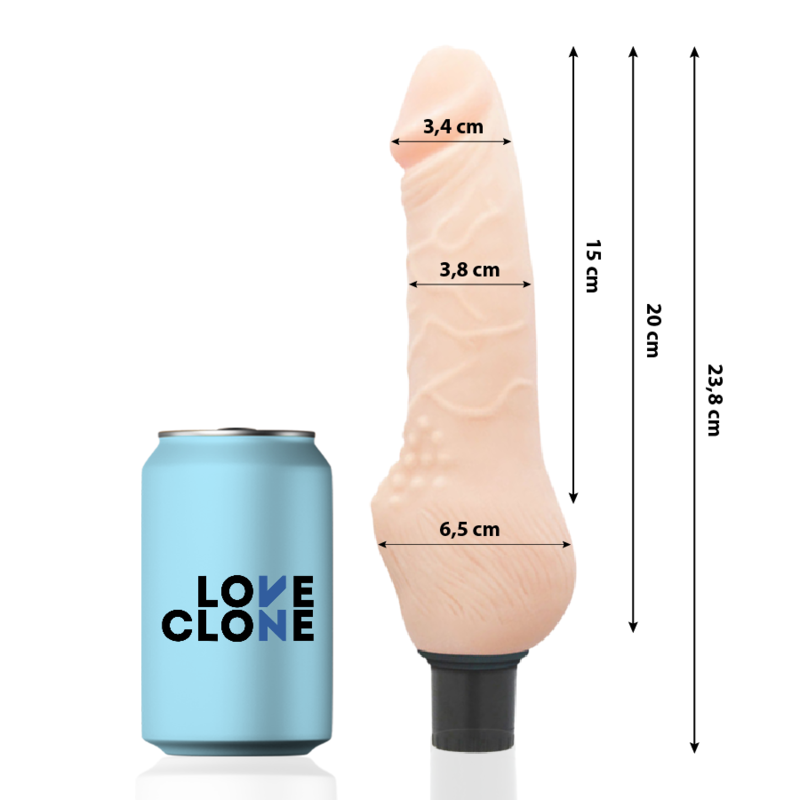 LOVECLONE - DAVEN SJÄLVGLIDANDE REALISTISK 23,8 CM -O- 3,8 CM