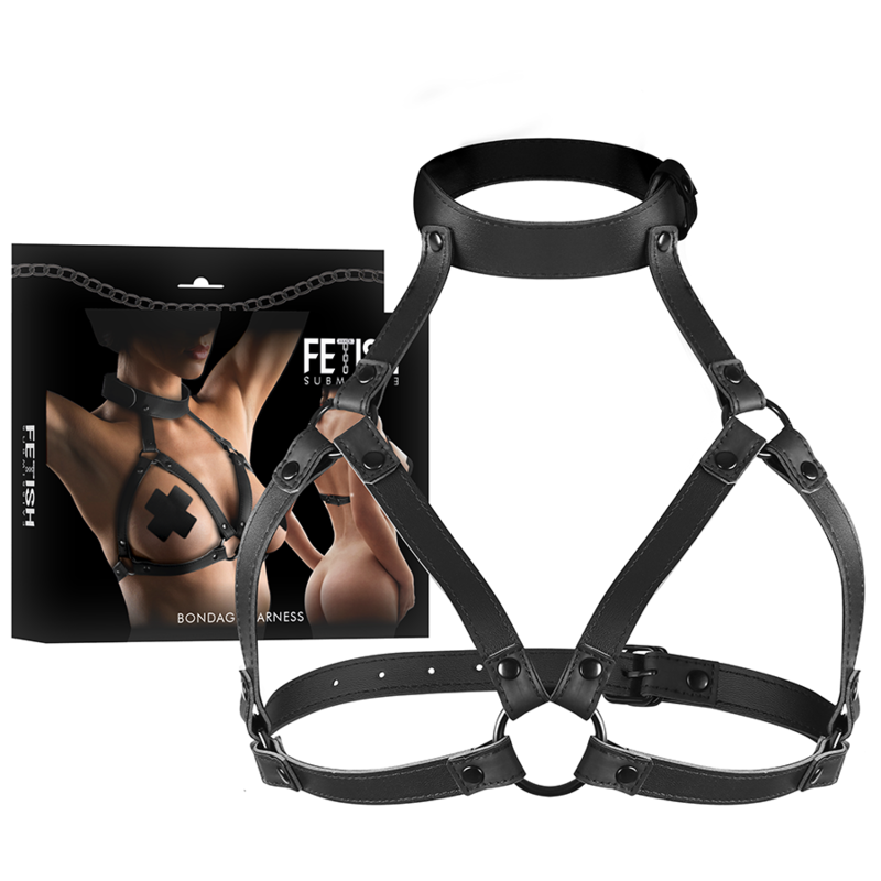 FETISH SUBMISSIVE - Justerbar Bröst- och Nacksele