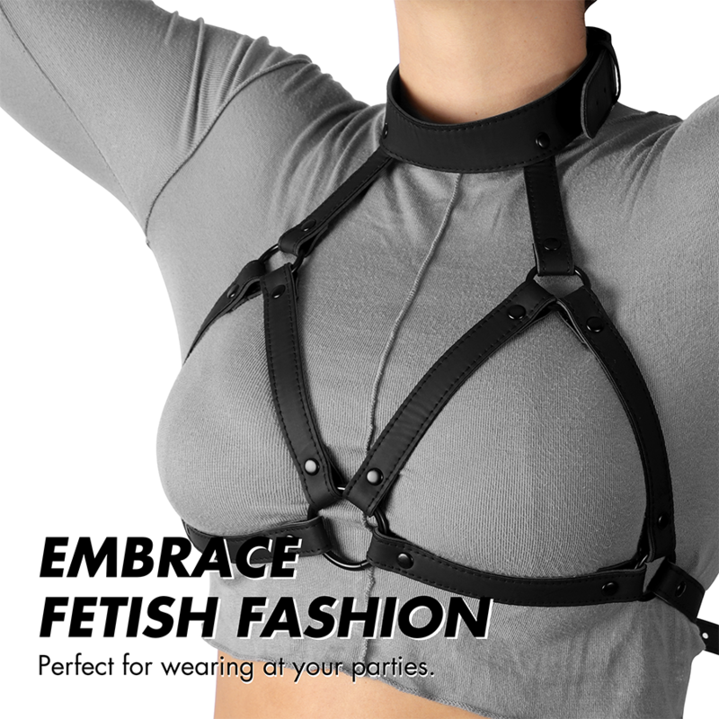 FETISH SUBMISSIVE - Justerbar Bröst- och Nacksele