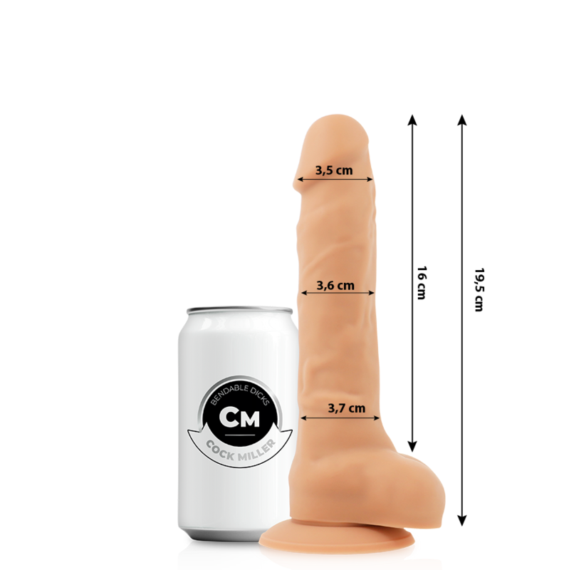 COCK MILLER Dildo i realistisk silikon, 19,5 cm