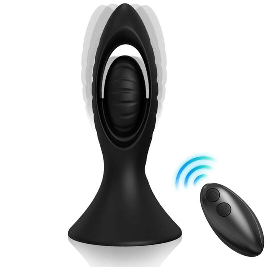 ARMONY - Vibrator och analplugg silikon svart