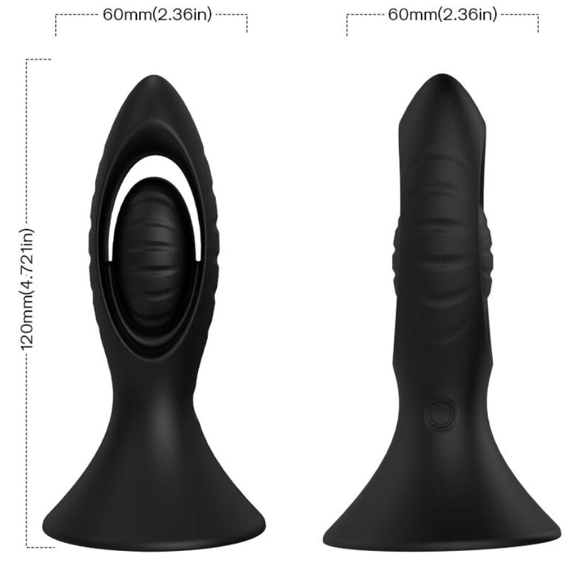ARMONY - Vibrator och analplugg silikon svart