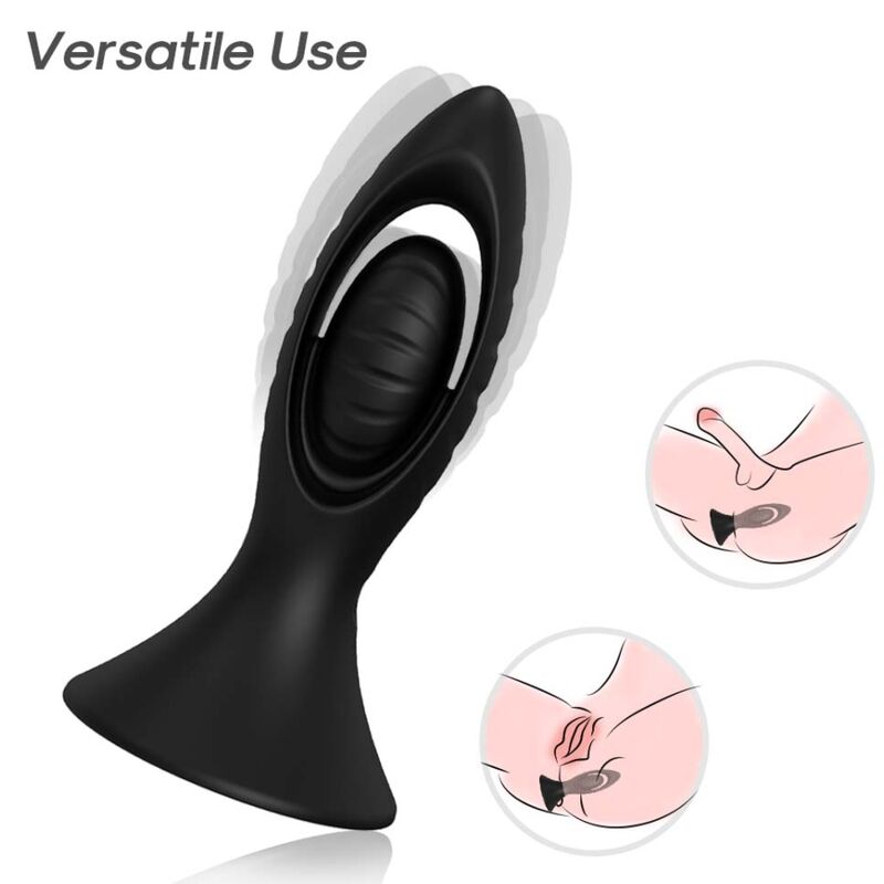 ARMONY - Vibrator och analplugg silikon svart