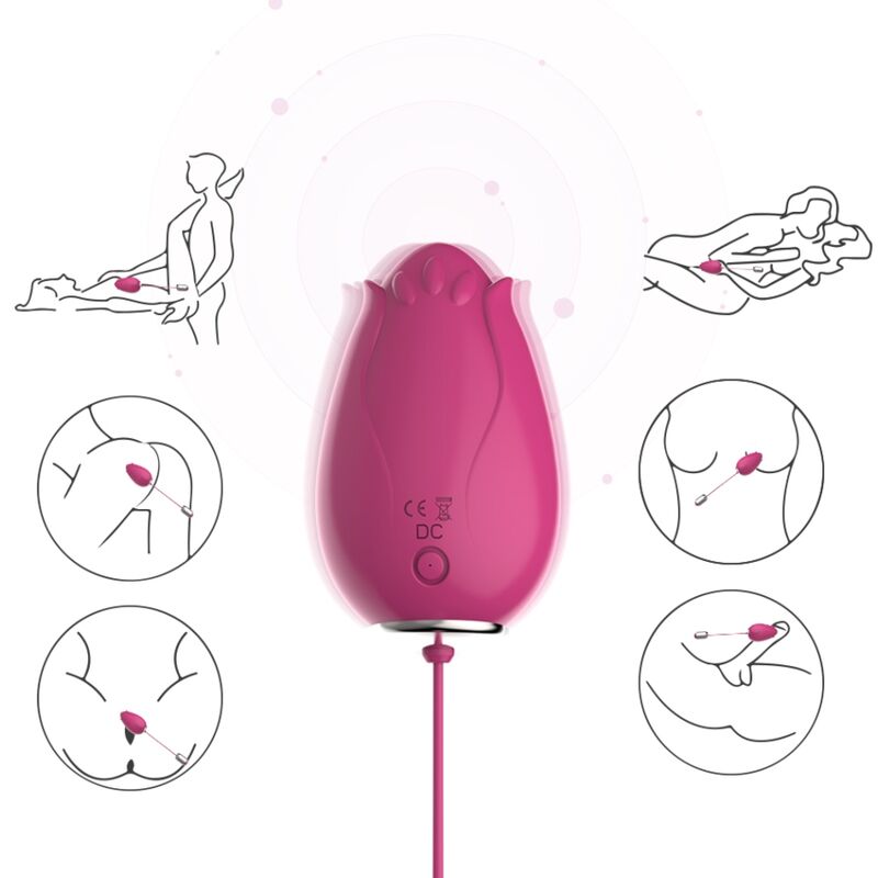 ARMONY Mandala äggvibrator G-punkt med fjärrkontroll i fuchsia