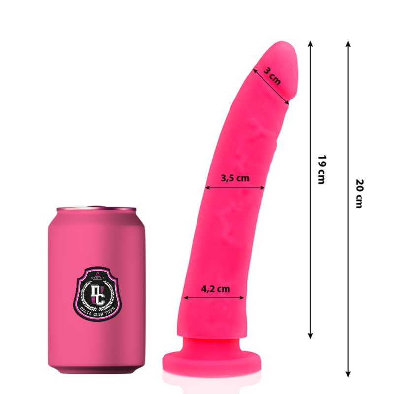 DELTA CLUB rosa dildo i medicinsk silikon, 20 cm