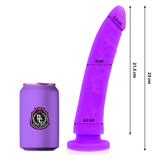 Lila dildo i medicinsk silikon från DELTA CLUB, 23 cm