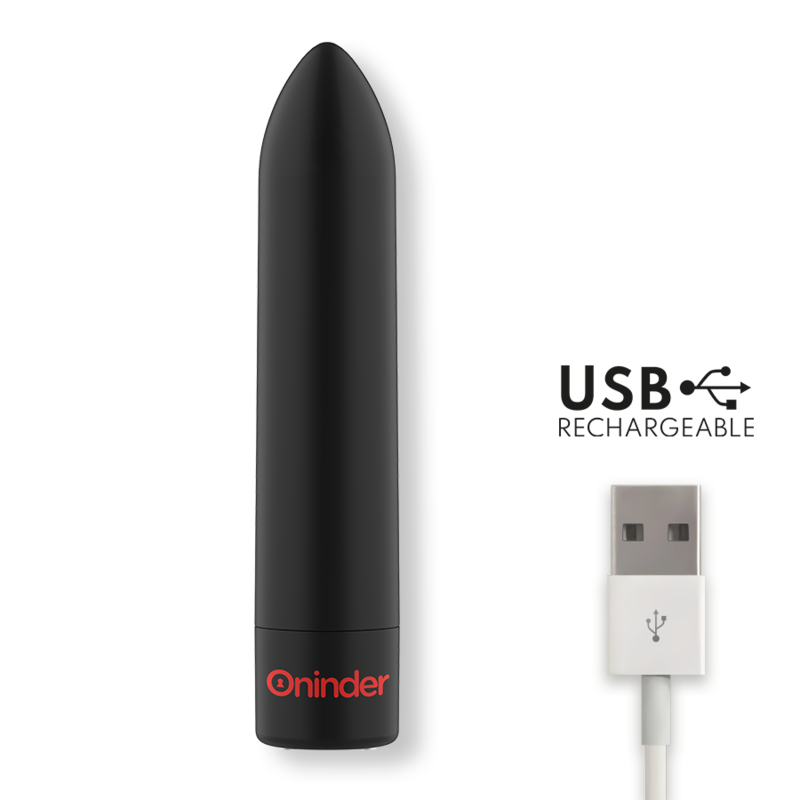 ONINDER Berlin bullet vibrator svart med 9 vibrationslägen