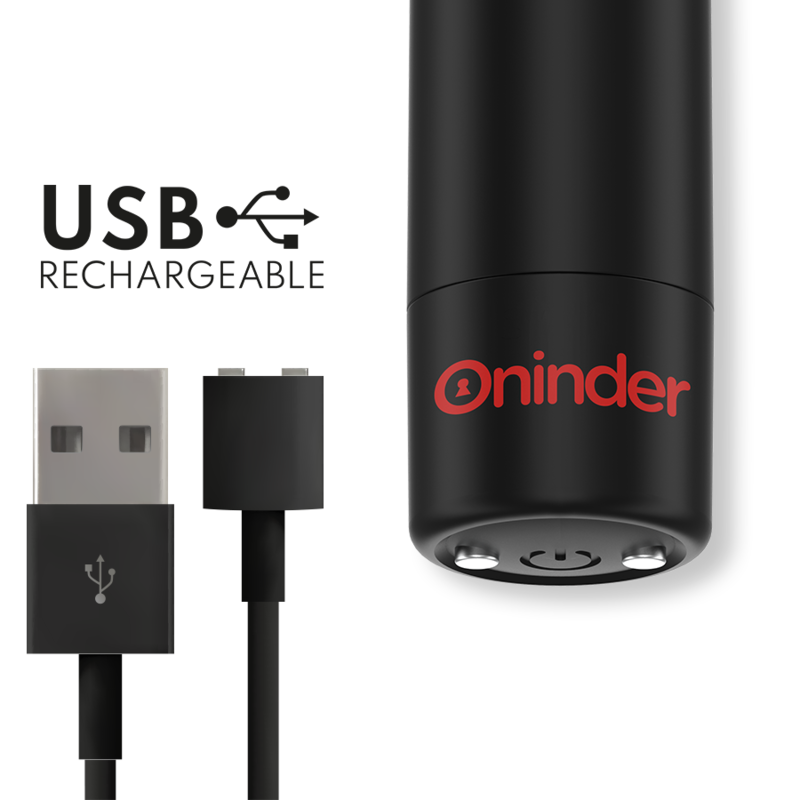 ONINDER Berlin bullet vibrator svart med 9 vibrationslägen